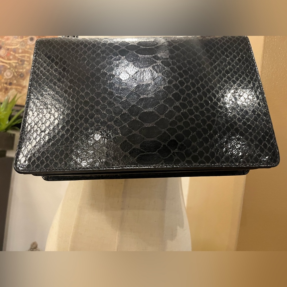 Marina Galanti 🇮🇹 Black Reptile Skin Shoulder Bag - Picture 13 of 17